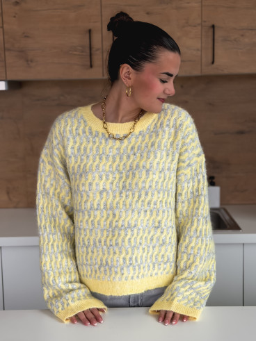 Pull à motifs Malie - Jaune