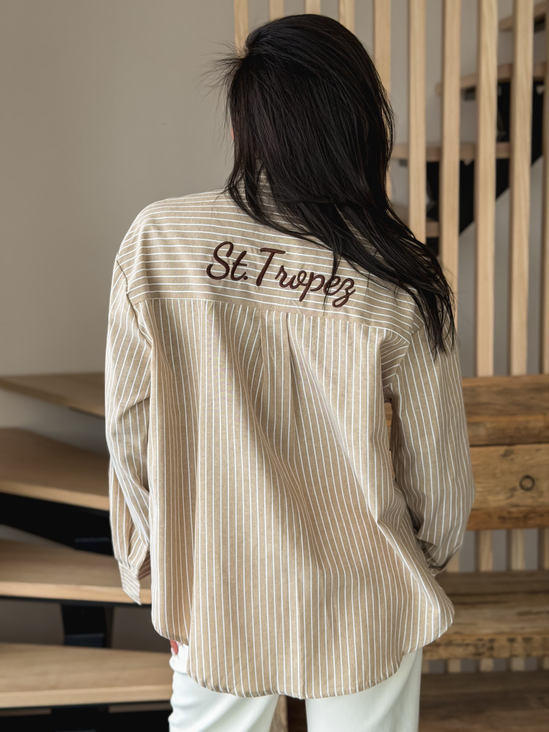 Chemise lignée Carola - Beige Chemise lignée Carola - Beige