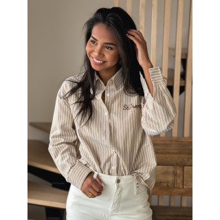 Chemise lignée Carola - Beige