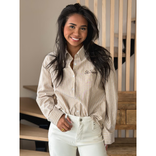 Chemise lignée Carola - Beige