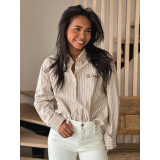 Chemise lignée Carola - Beige