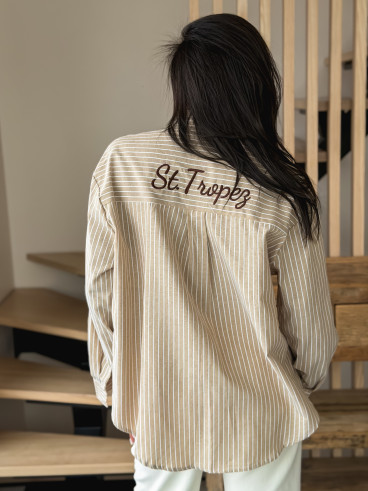 Chemise lignée Carola - Beige Chemise lignée Carola - Beige