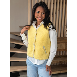 Gilet teddy Floraline - Jaune