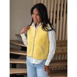 Gilet teddy Floraline - Jaune