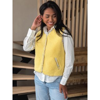 Gilet teddy Floraline - Jaune