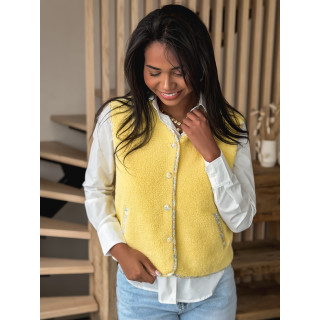 Gilet teddy Floraline - Jaune
