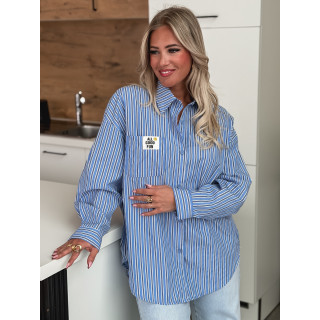 Chemise lignée Smile - Bleu