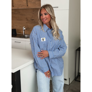 Chemise lignée Smile - Bleu