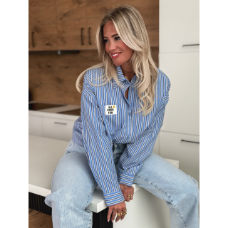 Chemise lignée Smile - Bleu