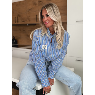 Chemise lignée Smile - Bleu