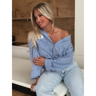 Chemise lignée Smile - Bleu