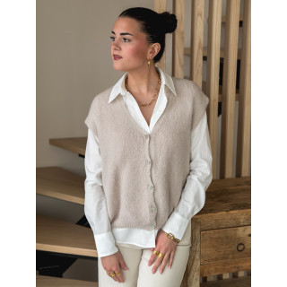 Gilet sans manches Arielle - Beige