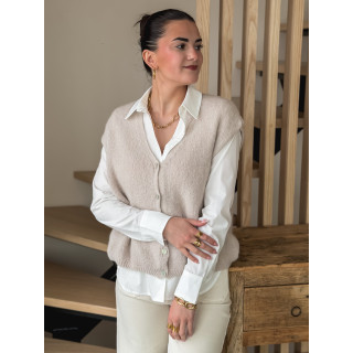 Gilet sans manches Arielle - Beige