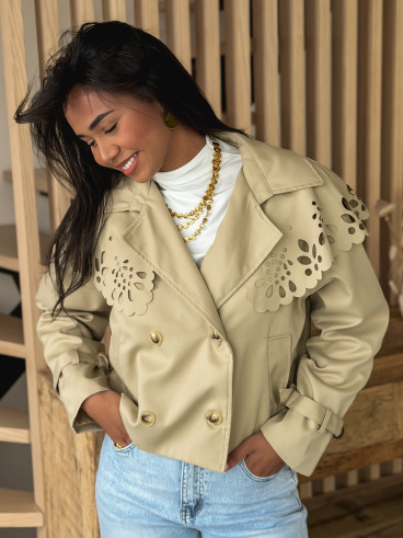 Trench court Aude - Beige