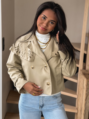 Trench court Aude - Beige