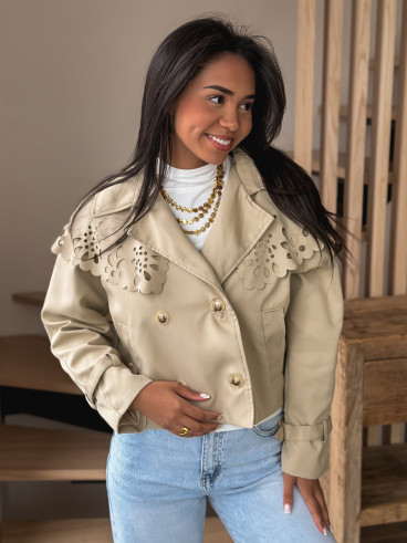 Trench court Aude - Beige