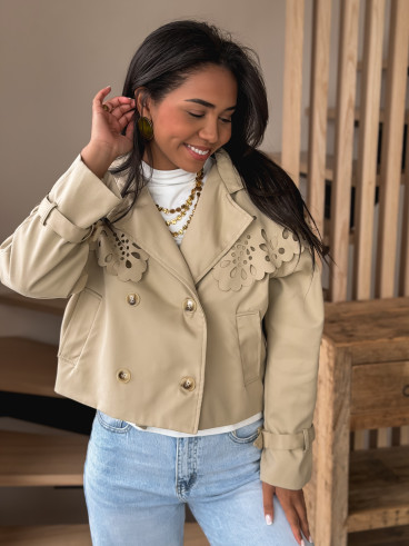 Trench court Aude - Beige