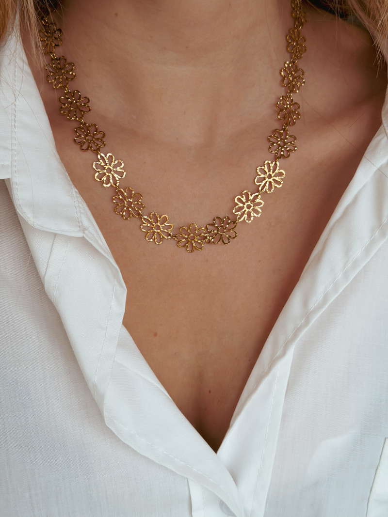 Collier Myosotis - Doré