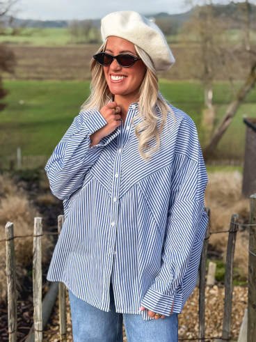 Chemise lignée Nuria - Bleu/Blanc