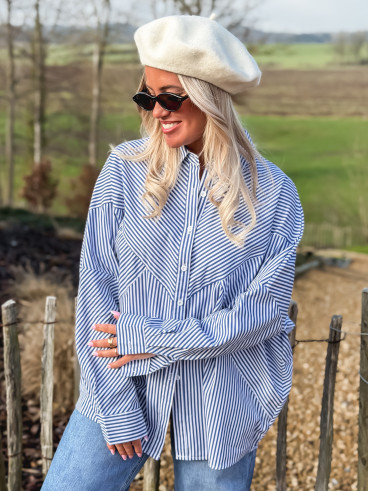 Chemise lignée Nuria - Bleu/Blanc