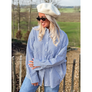 Chemise lignée Nuria - Bleu/Blanc