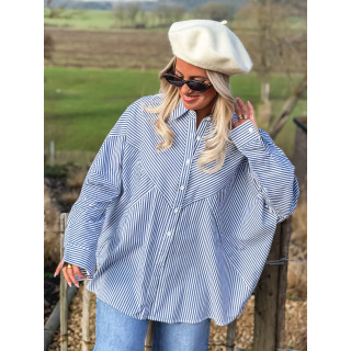 Chemise lignée Nuria - Bleu/Blanc