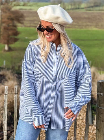 Chemise lignée Nuria - Bleu/Blanc