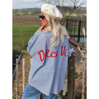 Chemise lignée Nuria - Bleu/Blanc