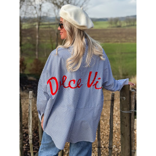 Chemise lignée Nuria - Bleu/Blanc