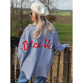 Chemise lignée Nuria - Bleu/Blanc