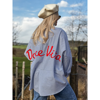 Chemise lignée Nuria - Bleu/Blanc