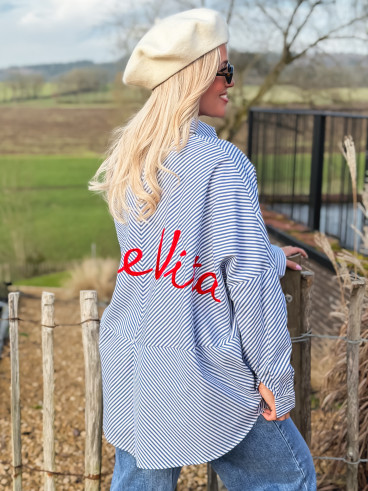 Chemise lignée Nuria - Bleu/Blanc