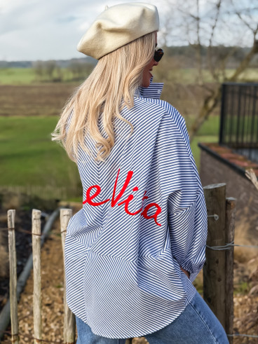 Chemise lignée Nuria - Bleu/Blanc