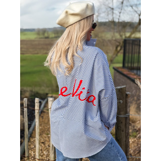 Chemise lignée Nuria - Bleu/Blanc