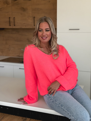 Pull Leïa - Corail fluo Pull Leïa - Corail fluo