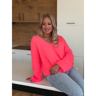 Pull Leïa - Corail fluo