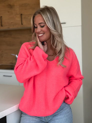 Pull Leïa - Corail fluo Pull Leïa - Corail fluo