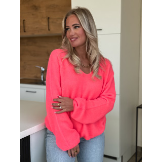 Pull Leïa - Corail fluo