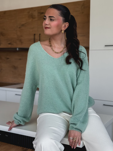 Pull Leïa - Vert tilleul Pull Leïa - Vert tilleul