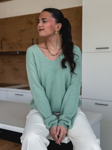 Pull Leïa - Vert tilleul