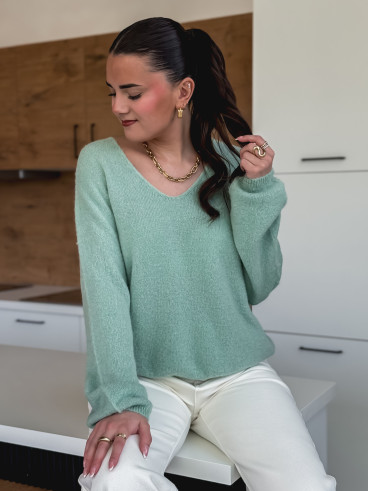 Pull Leïa - Vert tilleul Pull Leïa - Vert tilleul