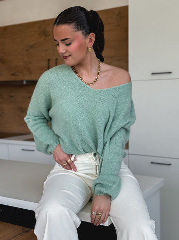 Pull Leïa - Vert tilleul