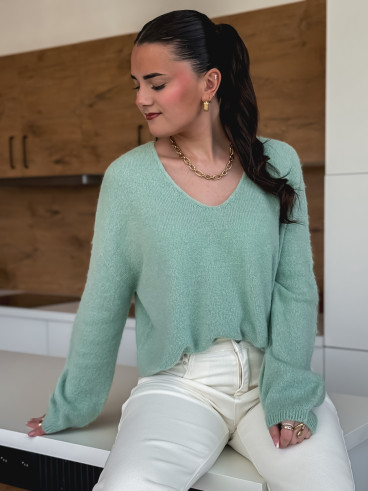 Pull Leïa - Vert tilleul Pull Leïa - Vert tilleul