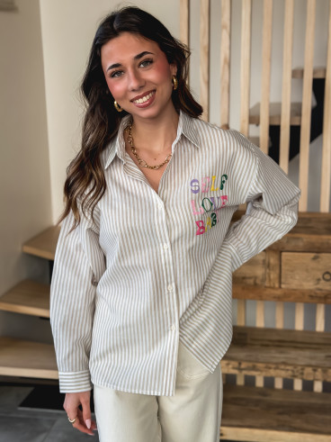 Chemise "Self love baby" - Beige