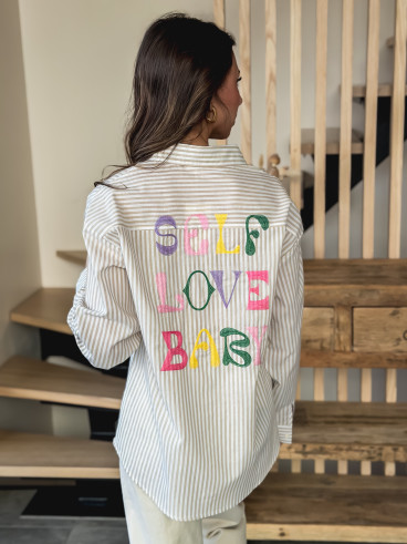 Chemise "Self love baby" - Beige