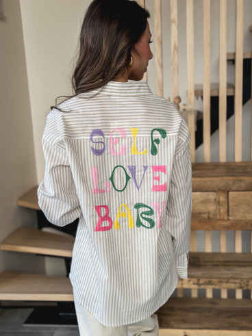 Chemise "Self love baby" - Beige