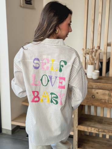 Chemise "Self love baby" - Beige
