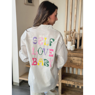 Chemise "Self love baby" - Beige
