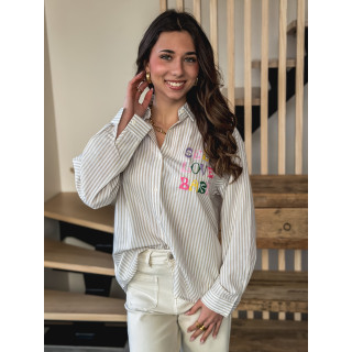 Chemise "Self love baby" - Beige