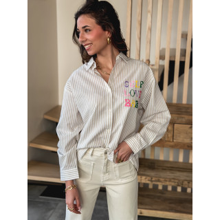 Chemise "Self love baby" - Beige